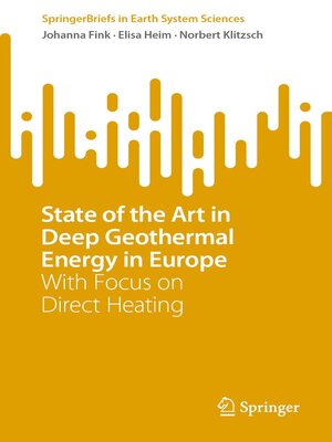 cover image of State of the Art in Deep Geothermal Energy in Europe